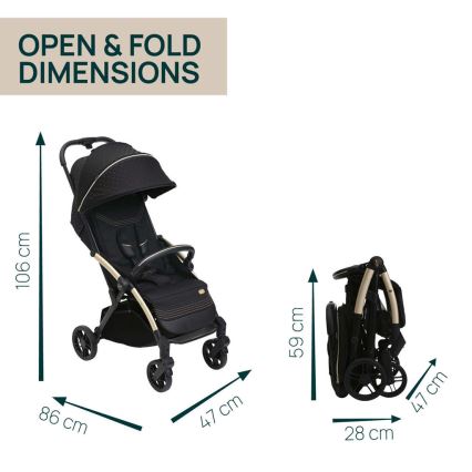 Chicco - Sportska kolica GOODY XPLUS Black Re_Lux Eco+ + guralica ALL AROUND