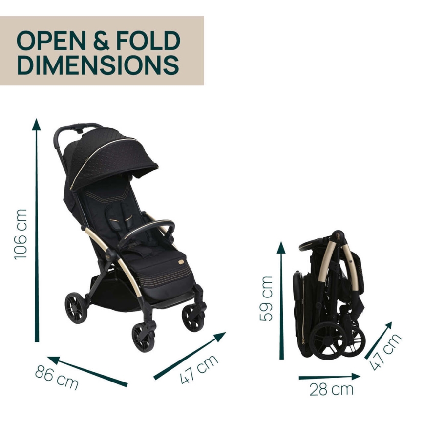 Chicco - Sportska kolica GOODY XPLUS Black Re_Lux Eco+ + guralica ALL AROUND