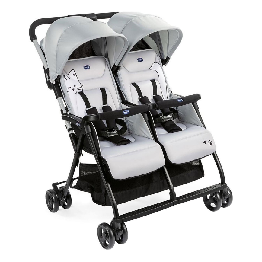 Chicco - Sportska kolica za blizance OHLALA TWIN Silver Cat srebrna