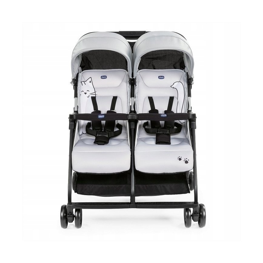 Chicco - Sportska kolica za blizance OHLALA TWIN Silver Cat srebrna