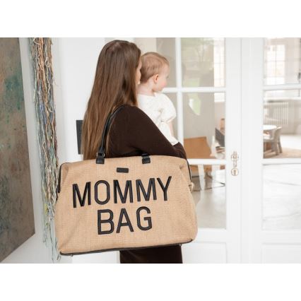 Childhome - Torba za presvlačenje MOMMY BAG RAFFIA LOOK bežičasta