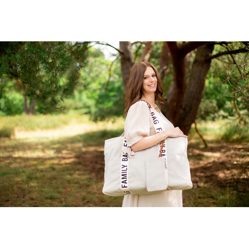 Childhome - Putna torba FAMILY BAG CANVAS bijela