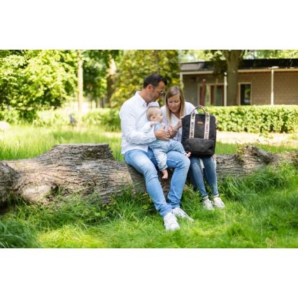 Childhome - Ruksak za previjanje FAMILY CLUB crna