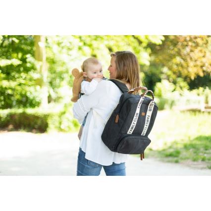 Childhome - Ruksak za previjanje FAMILY CLUB crna