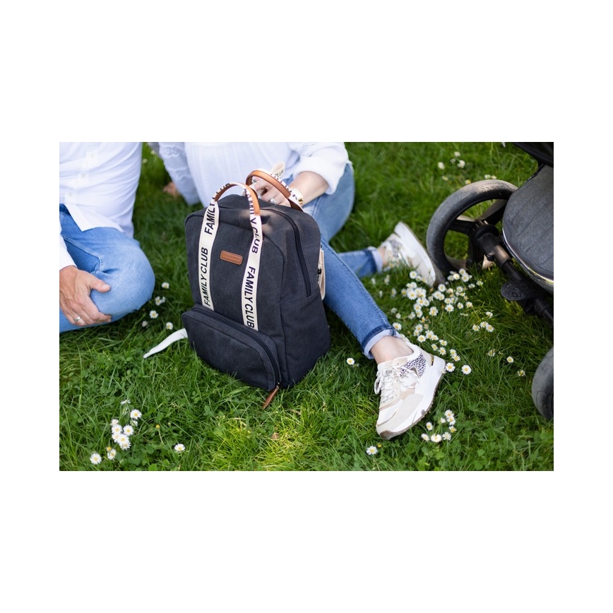 Childhome - Ruksak za previjanje FAMILY CLUB crna