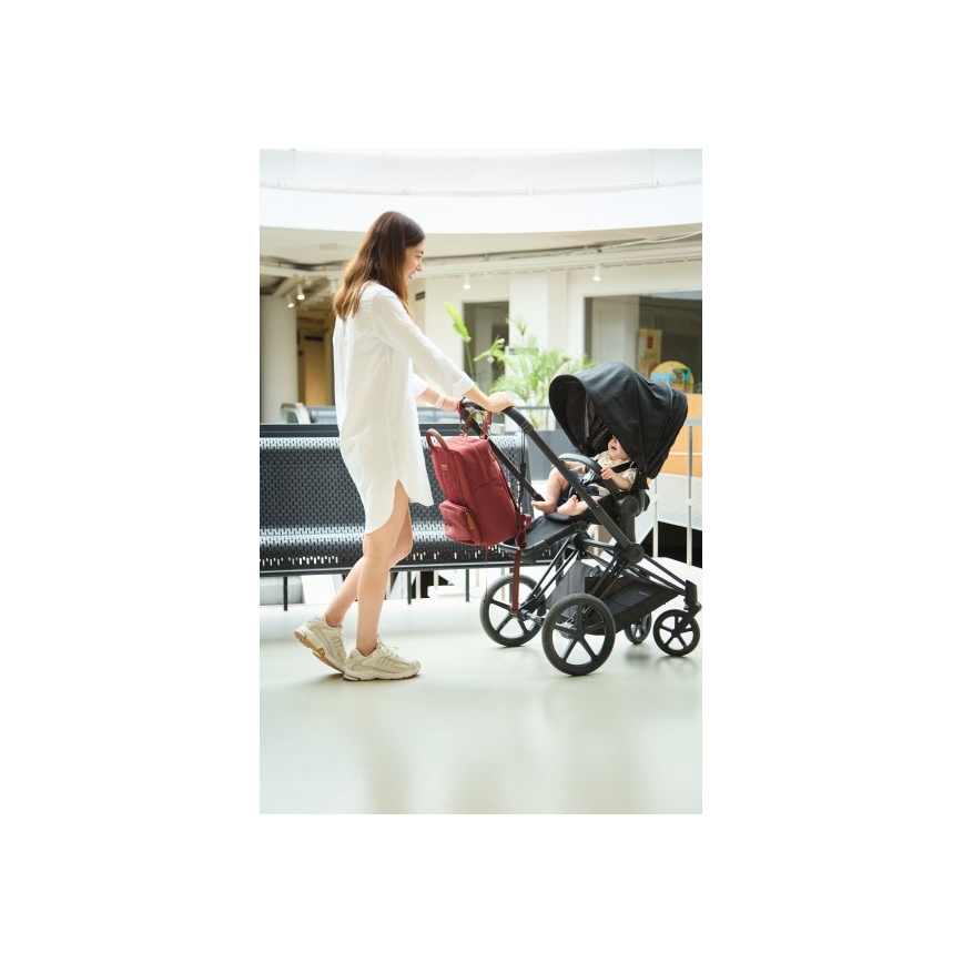Childhome - Ruksak za previjanje FAMILY CLUB crvena