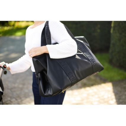 Childhome - Torba za prematanje MOMMY BAG LEATHER crna