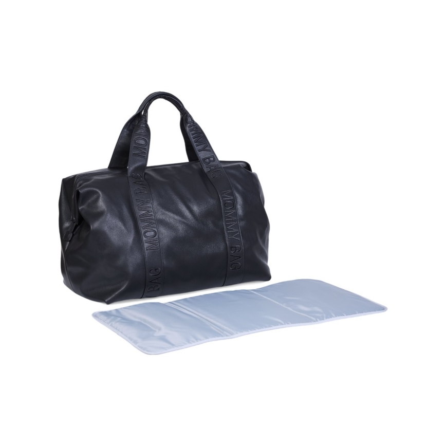 Childhome - Torba za prematanje MOMMY BAG LEATHER crna
