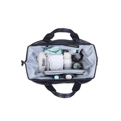 Childhome - Torba za prematanje MOMMY BAG LEATHER crna