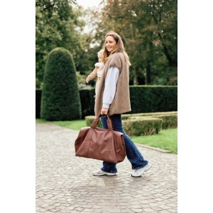 Childhome - Torba za prematanje MOMMY BAG LEATHER smeđa