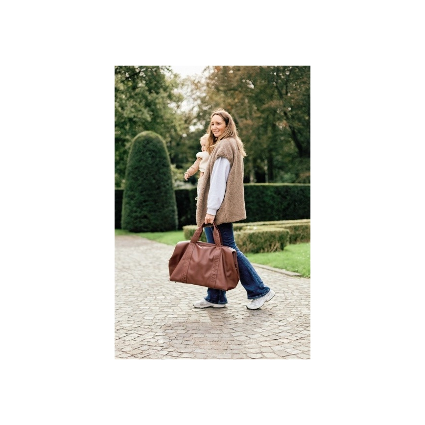 Childhome - Torba za prematanje MOMMY BAG LEATHER smeđa