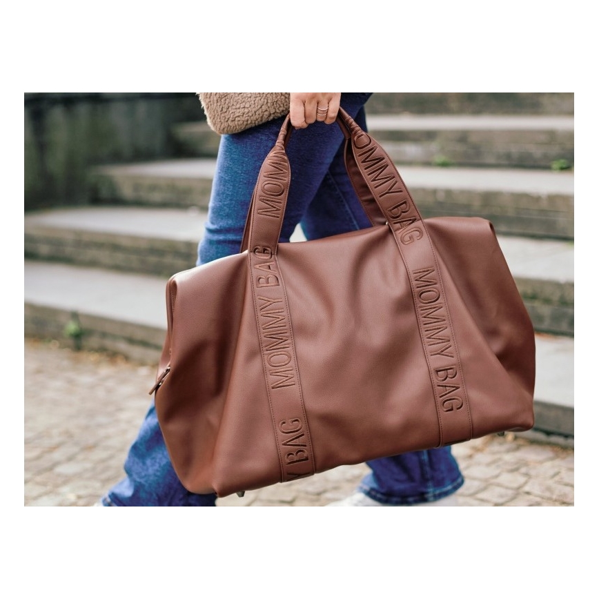 Childhome - Torba za prematanje MOMMY BAG LEATHER smeđa