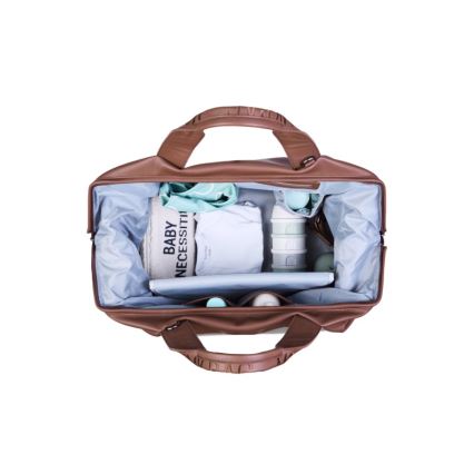 Childhome - Torba za prematanje MOMMY BAG LEATHER smeđa