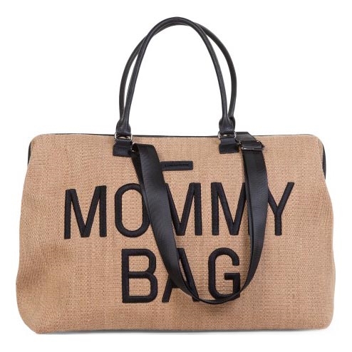 Childhome - Torba za prematanje MOMMY BAG RAFFIA LOOK bež