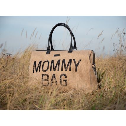 Childhome - Torba za prematanje MOMMY BAG RAFFIA LOOK bež
