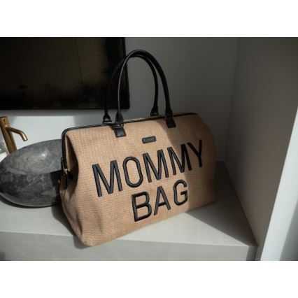 Childhome - Torba za prematanje MOMMY BAG RAFFIA LOOK bež