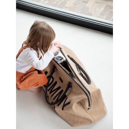 Childhome - Torba za prematanje MOMMY BAG RAFFIA LOOK bež