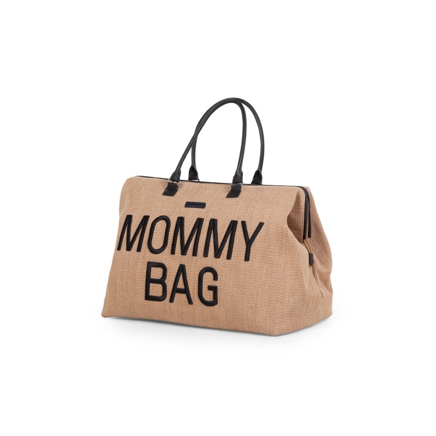 Childhome - Torba za prematanje MOMMY BAG RAFFIA LOOK bež