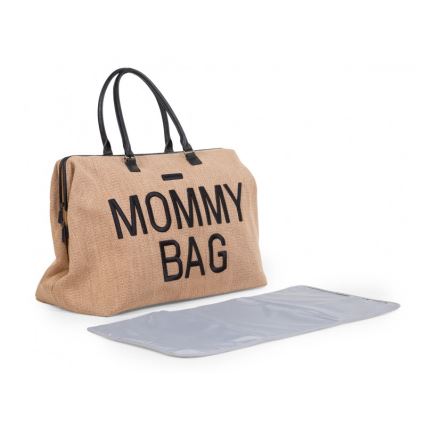 Childhome - Torba za prematanje MOMMY BAG RAFFIA LOOK bež