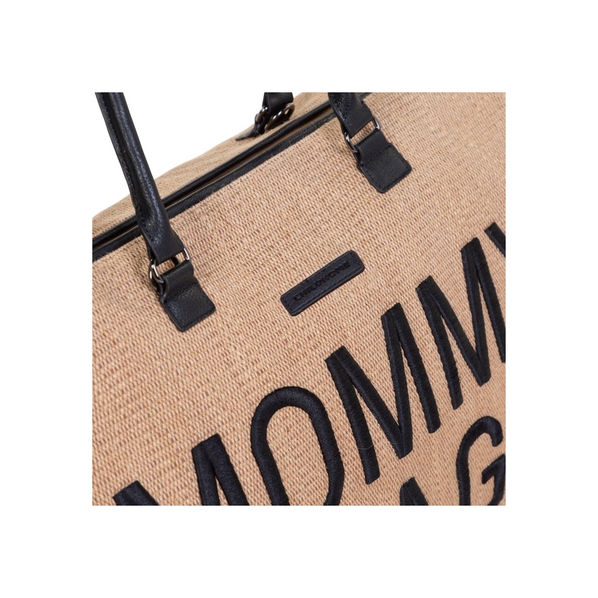 Childhome - Torba za prematanje MOMMY BAG RAFFIA LOOK bež