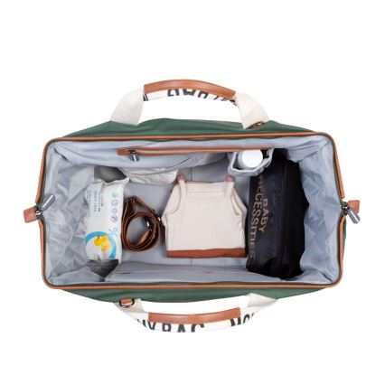 Childhome - Torba za prematanje MOMMY BAG zelena