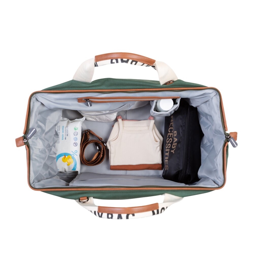 Childhome - Torba za prematanje MOMMY BAG zelena