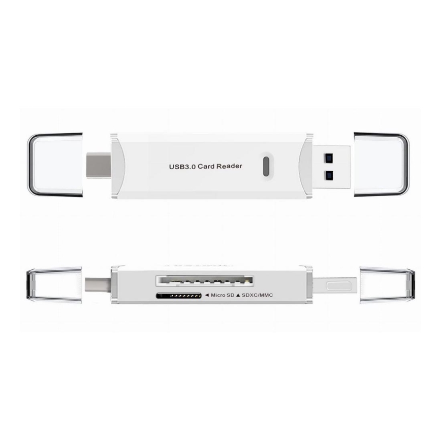 Čitač kartica MicroSD SDXC MMC s konektorom USB-C + USB 3.0