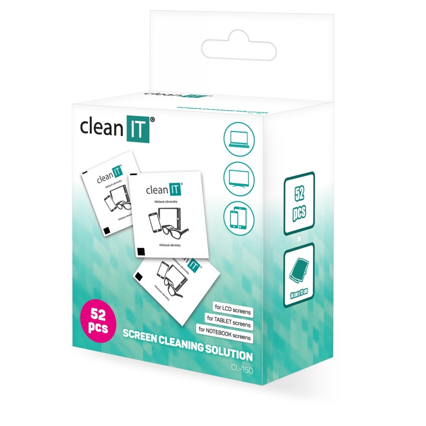 CLEAN IT CL-150 - Vlažne maramice za čišćenje, pojedinačni komadi 52 kom