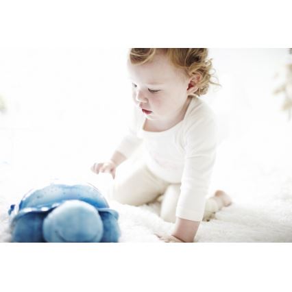 Cloud B - Dječja noćna lampa s projektorom 3xAA kornjača plava