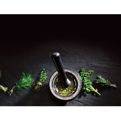 Cole&Mason - Granitni tučak s tučkom GRANITE promjera 18 cm granit/crna