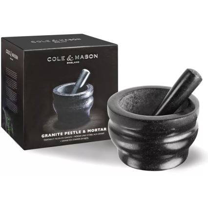 Cole&Mason - Granitni tučak s tučkom GRANITE promjera 18 cm granit/crna