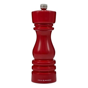 Cole&Mason - Mlin za sol LONDON 18 cm buk/crvena