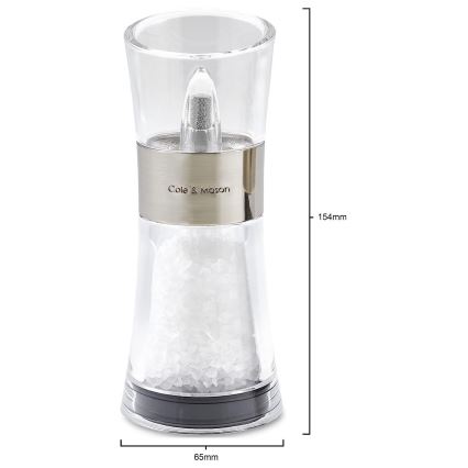 Cole&Mason - Mlinac za sol FLIP 15,4 cm krom