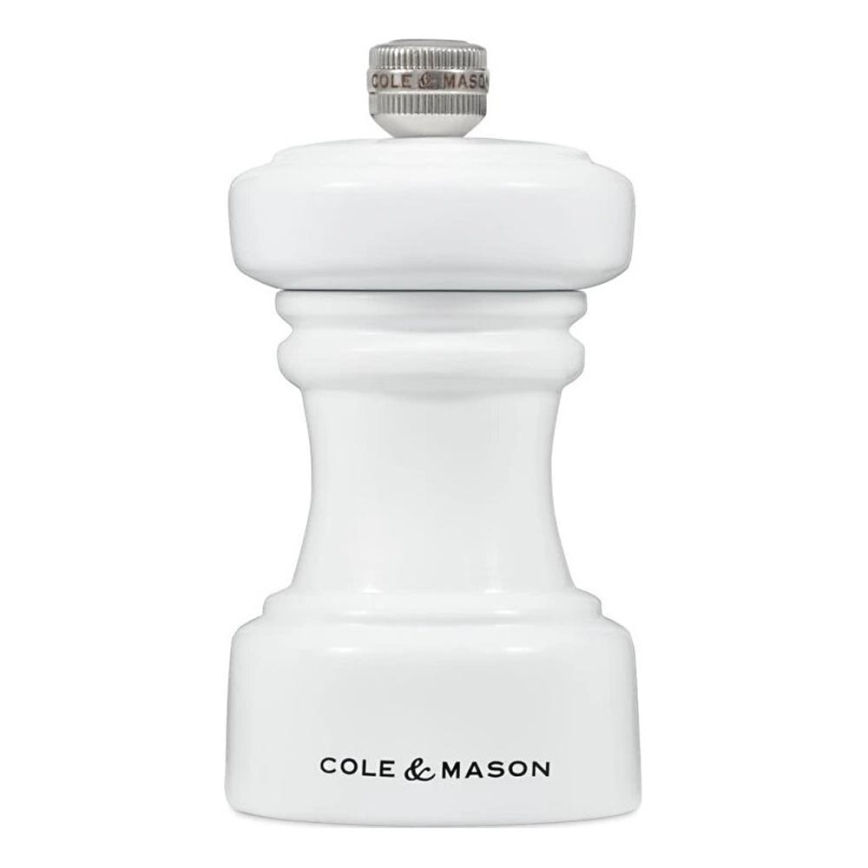 Cole&Mason - Mlinac za sol HOXTON 10,4 cm bukva/sjajna bijela