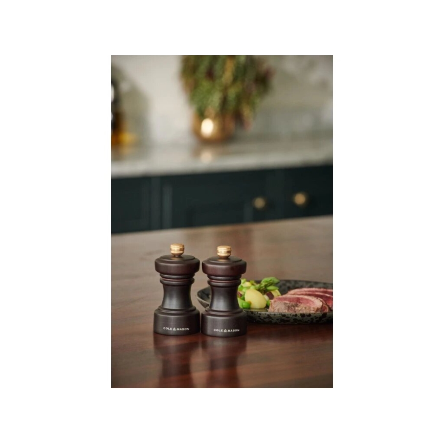 Cole&Mason - Set mlinaca za sol i papar HOXTON 2 kom 10,4 cm bukva/smeđa