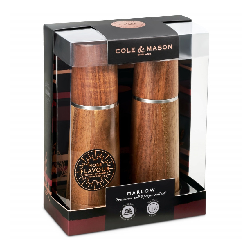 Cole&Mason - Set mlinaca za sol i papar MARLOW akacija 2 kom 18,5 cm