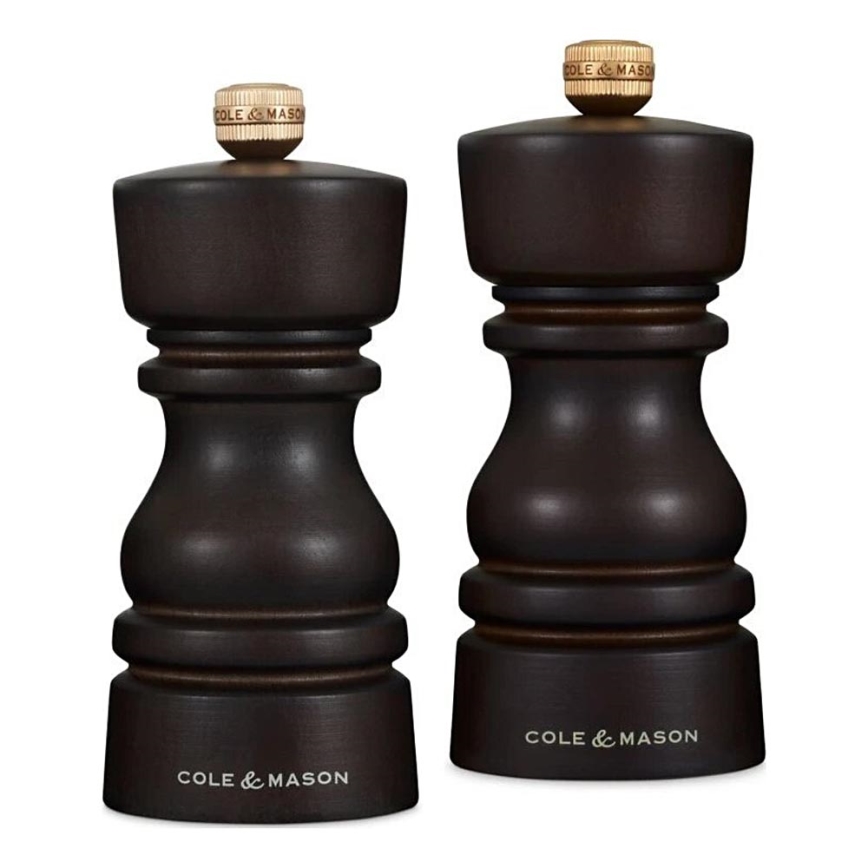 Cole&Mason - Set mlinca za sol i papar LONDON 2 komada 13 cm bukva/smeđa