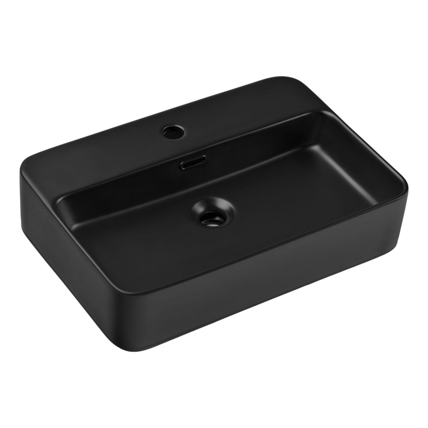 COMAD TRUST 2 BLACK ( E-6282 ) - Nadgradni umivaonik TRUST 55x38 cm keramika/mat crna
