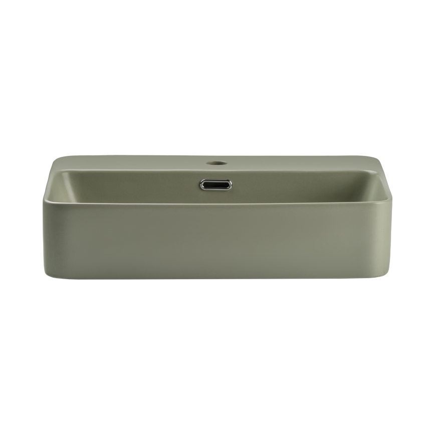 COMAD TRUST 2 OLIVER GREEN (E-6282) - Umivaonik za ploču TRUST 55x38 cm keramika/mat zelena