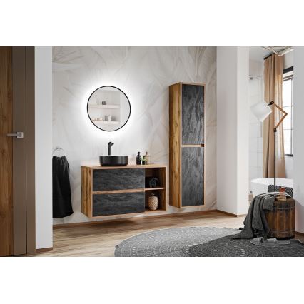 COMAD UM-6259 SIMPLE 8. - Nadgradni umivaonik SIMPLE pr. 36 cm keramika/mat bijela/mat crna
