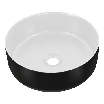 COMAD UM-6259 SIMPLE 8. - Nadgradni umivaonik SIMPLE pr. 36 cm keramika/mat bijela/mat crna