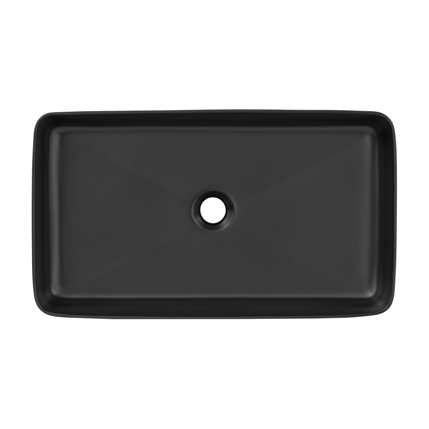 COMAD UM-6275 SLIM 60 BLACK DP - Nadgradni umivaonik SLIM 61x34 cm keramika/mat crna