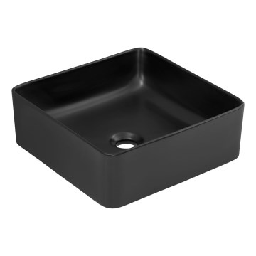 COMAD UM-6276 SLIM 40 BLACK DP - Nadgradni umivaonik SLIM 37x37 cm keramika/mat crna