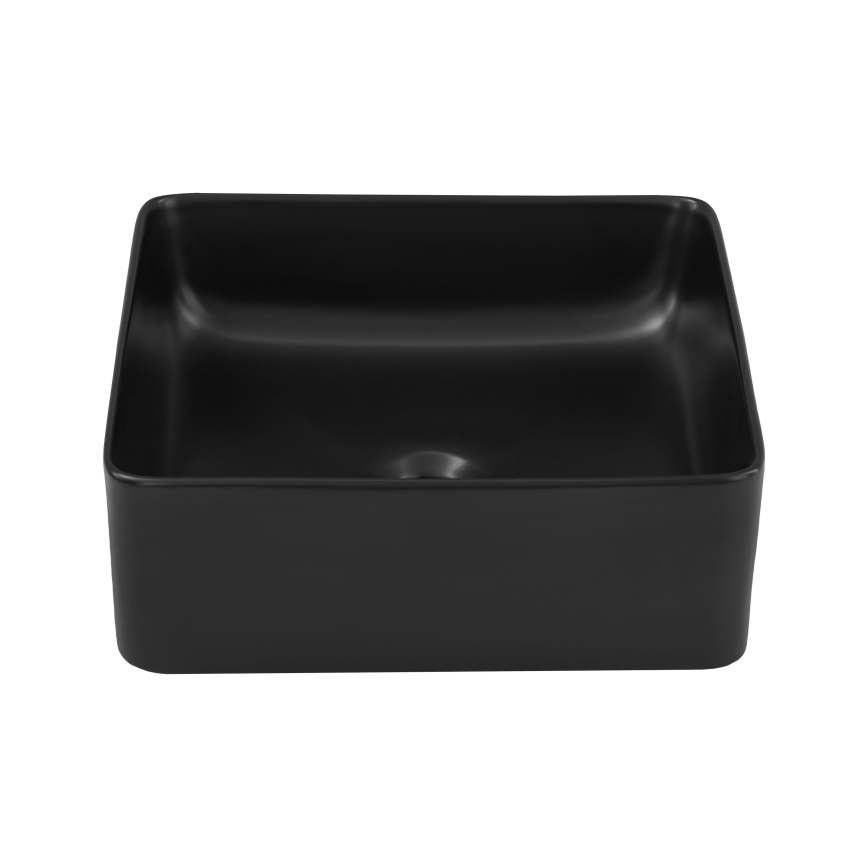 COMAD UM-6276 SLIM 40 BLACK DP - Nadgradni umivaonik SLIM 37x37 cm keramika/mat crna
