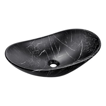 COMAD UN-LENA-MB2 - Nadgradni umivaonik LENA 61,5x36 cm keramika/mat crna