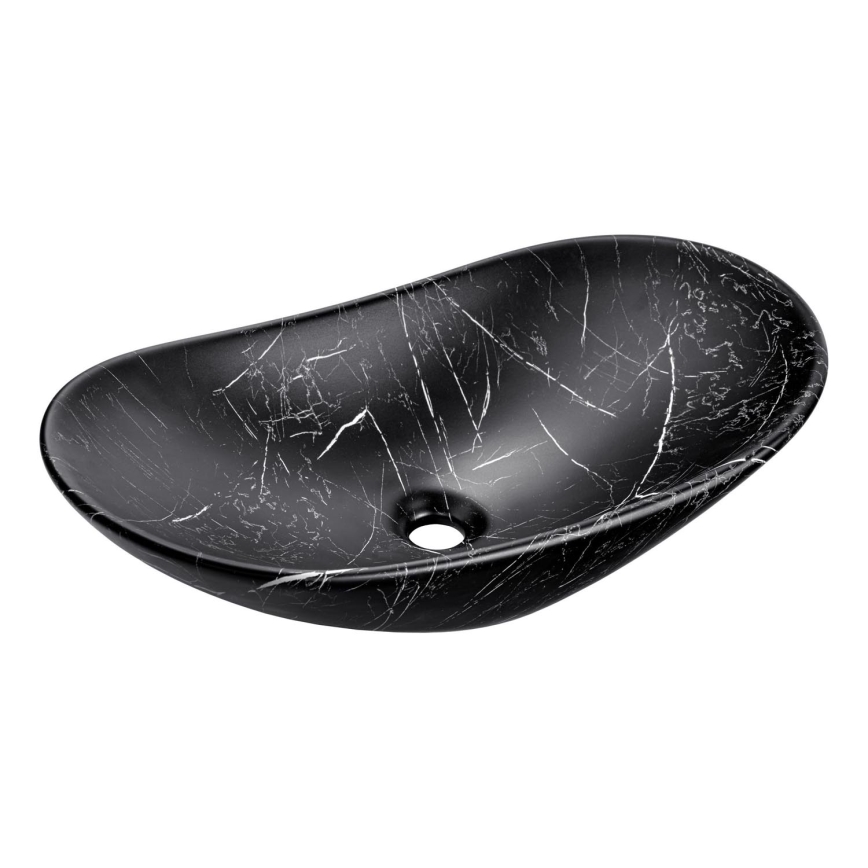 COMAD UN-LENA-MB2 - Nadgradni umivaonik LENA 61,5x36 cm keramika/mat crna