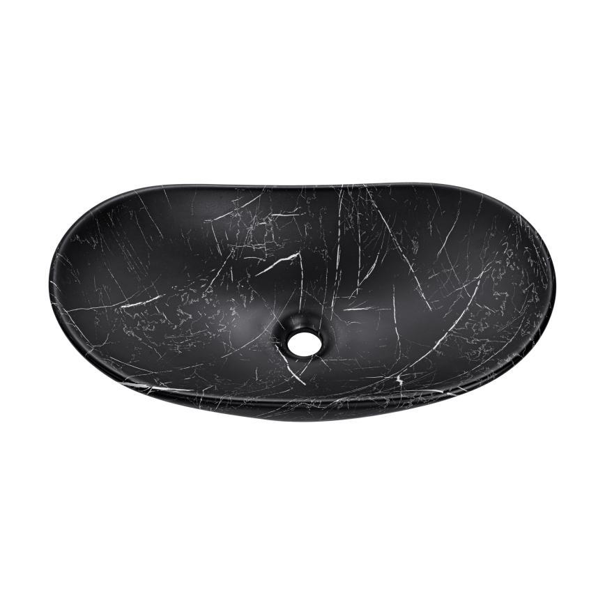 COMAD UN-LENA-MB2 - Nadgradni umivaonik LENA 61,5x36 cm keramika/mat crna