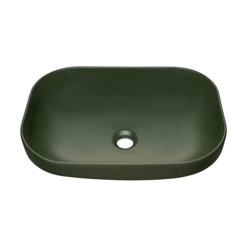 COMAD UN-NELI-MFG - Nadgradni umivaonik NELI 50,4x35,2 cm keramika/mat zelena