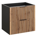 COMAD XILO BLACK WOTAN 82-60-D-2S - Kupaonski ormarić ispod umivaonika XILO 57x60,2 cm crna/hrast Wotan