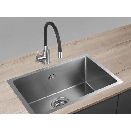 Concept BDC7138 - Slavina za sudoper s fleksibilnim izljevom, sjajni krom/crna